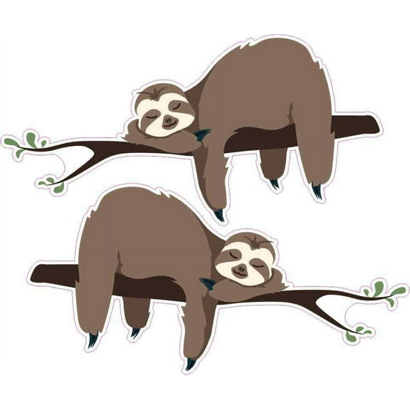 StickerTalk Sleeping Sloth Vinyl Stickers, 3 inches x 1.5 inches