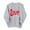 Gray, variant on Women's Valentine's Day 3D Bubble Love Lettering Crew Neck Long Sleeve No-Hood Sweatshirt XS-XL (95% Polyester 5% Spandex)