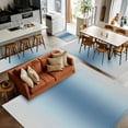 thumbnail image 5 of Light Blue Grey Ombre 3x5 Area Rugs, Modern Abstract Art Gradient Non-Skid Rubber Backing Large Rectangle Rugs - Living Room Bedroom Home Office, Indoor Floor Mat Carpets Washable Rug, 5 of 9