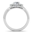thumbnail image 3 of SuperJeweler 1 1/5 Carat Lab Grown Diamond Bridal Set WIth Crown In 14K White Gold For Women, 3 of 5