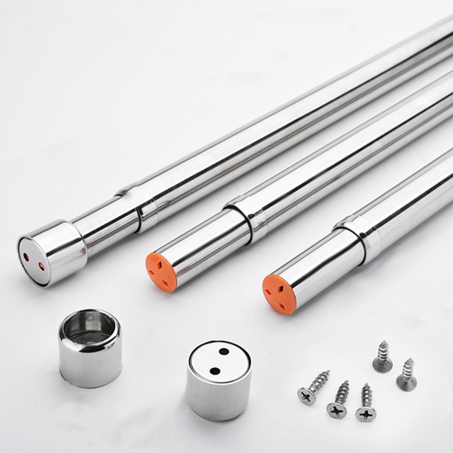 BESTYASH 1Pcs Tringle de Placard Extensible Réglable et Télescopique 48-80cm