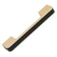 thumbnail image 2 of 3-3/4 in. Center Embossed Leather Strip Cabinet Pulls, Satin Gold, 2 of 3