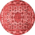 thumbnail image 1 of Ahgly Company Indoor Round Medallion Red Traditional Area Rugs, 8' Round, 1 of 4