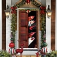 thumbnail image 4 of 35 x 79 Inch Christmas Door Cover, Santa Claus Pattern Polyester Door Decoration, Holiday Front Door Hanging for Xmas Party, Indoor Outdoor Festival Home Decor, 4 of 5