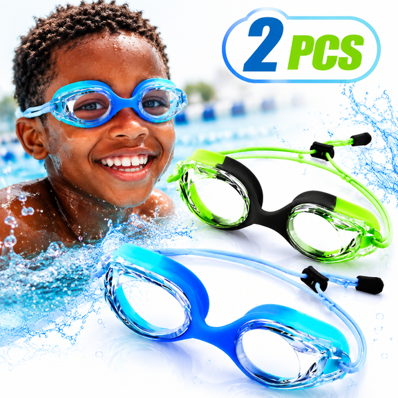 Sherry Swim Goggles: Bungee Strap with Quick-Adjust & Permanent Anti-Fog Tech for Leak-Proof Seal and HD Vision – Ergonomic Design