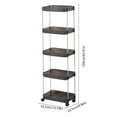 thumbnail image 3 of YIKA Large Floor Shelving Unit 5-Tier Mobile Storage Cart on Wheels Adjustable Tier Shelves Rolling Utility Cart Wheels for Kitchen Bathroom Office Living Room Storage Rack Organizer Cart, 3 of 6