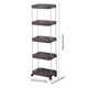 thumbnail image 3 of Carrito de almacenamiento móvil grande con ruedas - Estantería ajustable de 3 niveles para cocina, baño y despensa, estante de plástico negro, 33,5 x 22,5 x 109 cm, 3 of 6