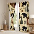 thumbnail image 3 of jejeloiu Wild Bear Curtains Pack of 2 (42x84 Each),Jungle Animals Lover Curtains Blackout For Girls Women, 3 of 6