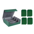 thumbnail image 4 of Esquirla 1800+Card Case Deck Box Sturdy Organizer for Basketball Cards Green Lined In Gray, 4 of 8