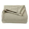 thumbnail image 3 of 100% Cotton Waffle Weave Bed Blanket | Soft, Breathable, and Lightweight Blanket for All-Season | Perfect for Layering | Brielle Collection (King, Linen), 3 of 4