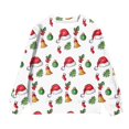 thumbnail image 3 of Children Fashion Christmas Cute Printed Crew Neck Hoodless Long Sleeve Sweatshirt for Girls Cozy Casual Wear Winter Fashion(Color:Green,Size:2-3 Years), 3 of 4