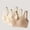Beige, variant on Push up Bras for Women Plus Size 3 Pack Wide Strap Breathable Bralettes Fixed Cup Anti-Sagging Racerback Hollow Out Lingerie