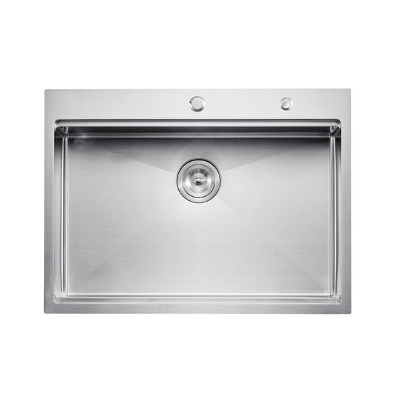 30" Kitchen Sink Top Mount Single Bowl Stainless Steel Drop-In Bar Sink - 304 Stainless Steel Workstation Sink with Accessories