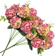 thumbnail image 3 of Ramo de flores artificiales hogar hotel tela de seda decoración floral fiesta de boda flor falsa, rosa 2 piezas Sweethay ZHF0579-06, 3 of 6
