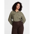 thumbnail image 2 of Scenario Women's Utility Tunic Shirt with Long Sleeves, Sizes XS-XXXL, 2 of 6