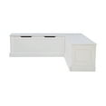 thumbnail image 4 of Linon Romero Casual Wood Corner Dining Breakfast Nook with Storage, White, 4 of 21