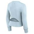 thumbnail image 3 of Women's Fanatics Light Blue Chicago Cubs Studio Fitted Long Sleeve Gym Top, 3 of 3
