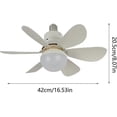 thumbnail image 4 of Socket Fan Ceiling Fan with Light and Remote, Socket Fan Light with 3-Speed Wind Adjustment, 20.5' Ceiling Fan with LED Light, Summer Home Improvemen[, 4 of 4