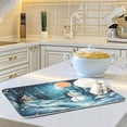 thumbnail image 6 of Christmas Snowman Dish Drying Mat Microfiber Kitchen Pad Large Counter Absorbent Dish Mats Drainer Rack 18"x24", 6 of 7