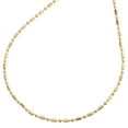 thumbnail image 3 of 10K Yellow Gold 2mm Diamond Cut Typhoon Chain + Beaded Rice Necklace 22 Inch, 3 of 4