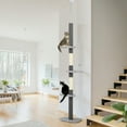 thumbnail image 2 of PawHut 88.5"-100.5" Floor to Ceiling Cat Tree with Scratching Posts, Grey, 2 of 10