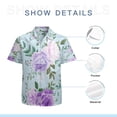 thumbnail image 7 of High Quality Hawaiian Shirts for Men Short Sleeve Aloha Beach Shirt Floral Summer Casual Button Down Shirts Blouses JOYLK6, 7 of 7