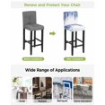 thumbnail image 3 of Navy Blue Bar Stool Covers Set of 2, Summer Botanical Leaves Watercolor Stretch Washable Bar Chair Covers with Backs, Removable Pub Counter Height Chair Cover for Kitchen Dining Room Cafe, 3 of 7