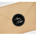 thumbnail image 3 of Darling Souvenir DIY Round 45 Pcs Black Polka Dot Save The Date Wedding Stickers-1.6 Inches, 3 of 4