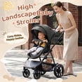 thumbnail image 3 of babyeap Baby Stroller,2 in 1 Lightweight Travel Stroller,Compact Foldable Stroller for Toddler with Reversible,Dark Gray, 3 of 12