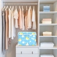 thumbnail image 6 of Blue Plaids Rubber Ducks Bubbles Foldable Storage Bin with Lid and Handle Collapsible Storage Box 16.5 x 12.6 x 11.8 inches, 6 of 7