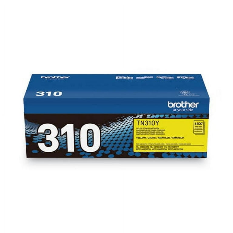 TN310Y Toner, 1,500 Page-Yield, Yellow TN310Y Toner, 1,500 Page-Yield, Yellow