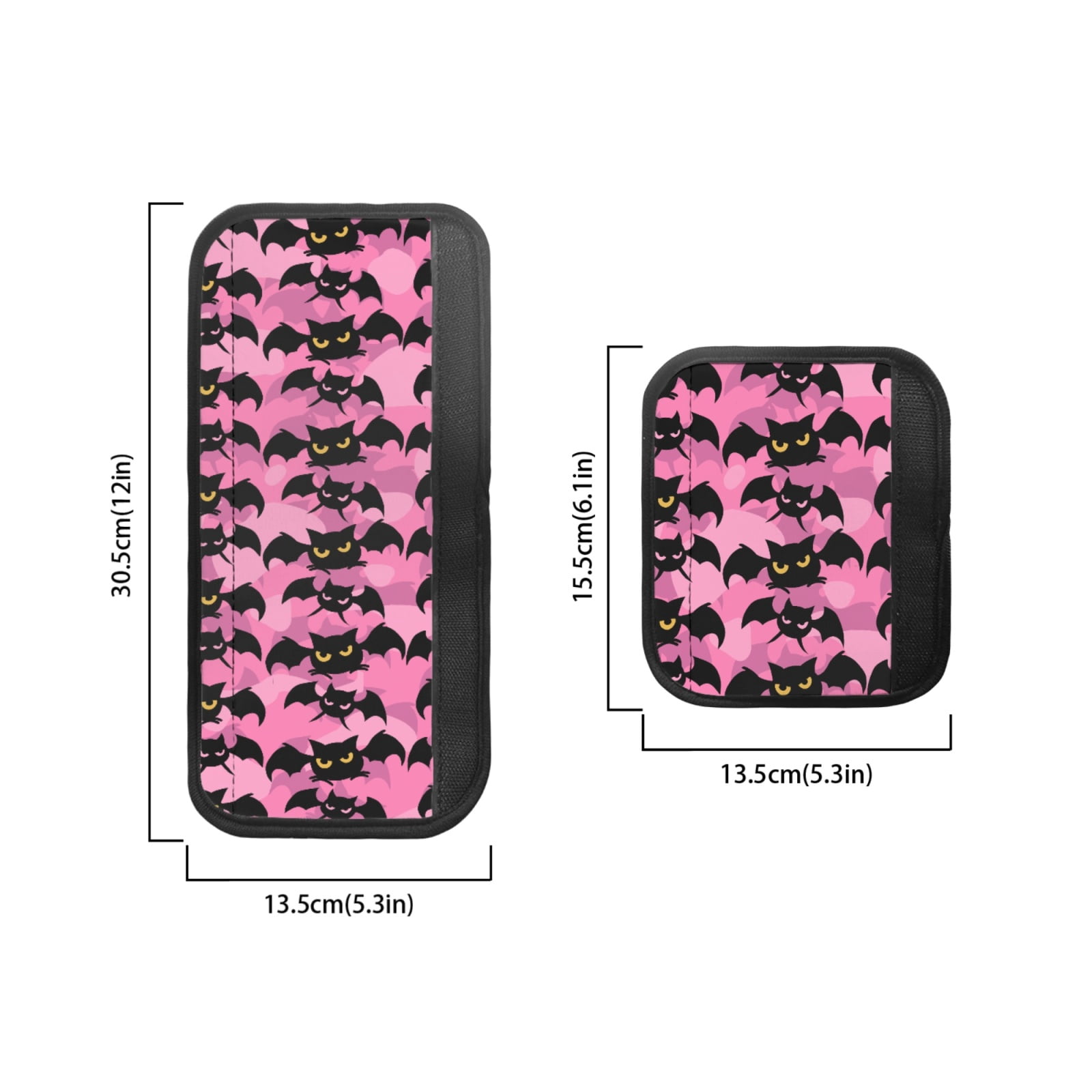 Xoenoiee 6 PCS Refrigerator Door Handle Covers Protective Electrical Kitchen Appliances Gloves Sturdy with Hook and Loop Fastener Handle Gloves for Fridge Microwave Oven, Bat Pink Halloween