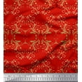 thumbnail image 1 of Soimoi Crepe Silk Fabric Filigree Damask Decor Fabric Printed Yard 42 Inch Wide, 1 of 3