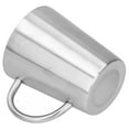 thumbnail image 2 of Tasse à Café, Heaveant 340ml Tasse à Café en Acier Inoxydable à Double Paroi avec Poignée pour Usage Domestique (Argent), 2 of 8