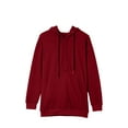 thumbnail image 4 of Oversized Hoodie Sweatshirts Mini Dress for Women with Pocket Plain Pullover Drawstring Hooded Long Sleeve Tops (Medium, Wine), 4 of 5