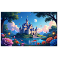 thumbnail image 1 of Fairytale Castle Backdrop Banner for Kids Party Wedding Photo Shoot Birthday Decoration Events Magical Background Props, 1 of 4