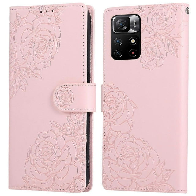 For Xiaomi Redmi Note 12S 4G Note 11S 4G Case Rose Flower PU Leather Wallet Phone Cover with 3 Card