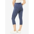 thumbnail image 2 of Woman Within Plus Size Petite Stretch-Cotton Knit Pull-On Pocket Capri Leggings, 2 of 5