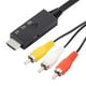thumbnail image 2 of Cable adaptador HDMI compatible a RCA AV Cable convertidor de 1 m para cámara DVD TV LCD, 2 of 6