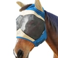 thumbnail image 6 of Harrison Howard Horse Fly Mask Standard with Ears Champagne Gold/Teal (L; Full Size), 6 of 6