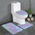 thumbnail image 7 of InsCrazy Bathroom Rugs Sets 3 Piece Bathroom Super Absorbent Floor Mat Three Piece Bathroom Non-slip Mat U-shaped Floor Mat Toilet Seat Mat Bath Decor, 7 of 7