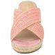 thumbnail image 3 of Sandalias Con Cuña Deslizante Plataforma Correa Entrecruzad Para Mujer Rosado 7.5, 3 of 7