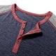 thumbnail image 5 of Blusas y camisas de manga larga con cuello redondo para hombre, informales, de manga larga, cuello redondo, medio botón, a cuadros, con bolsillos y bloques de color, blusas de poliéster para hombre, 5 of 8