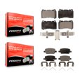 thumbnail image 1 of Positive Plus Front Rear Semi-Metallic Brake Pads Kit for Car Chevrolet Camaro Cadillac CT6 KPF-100010, 1 of 8