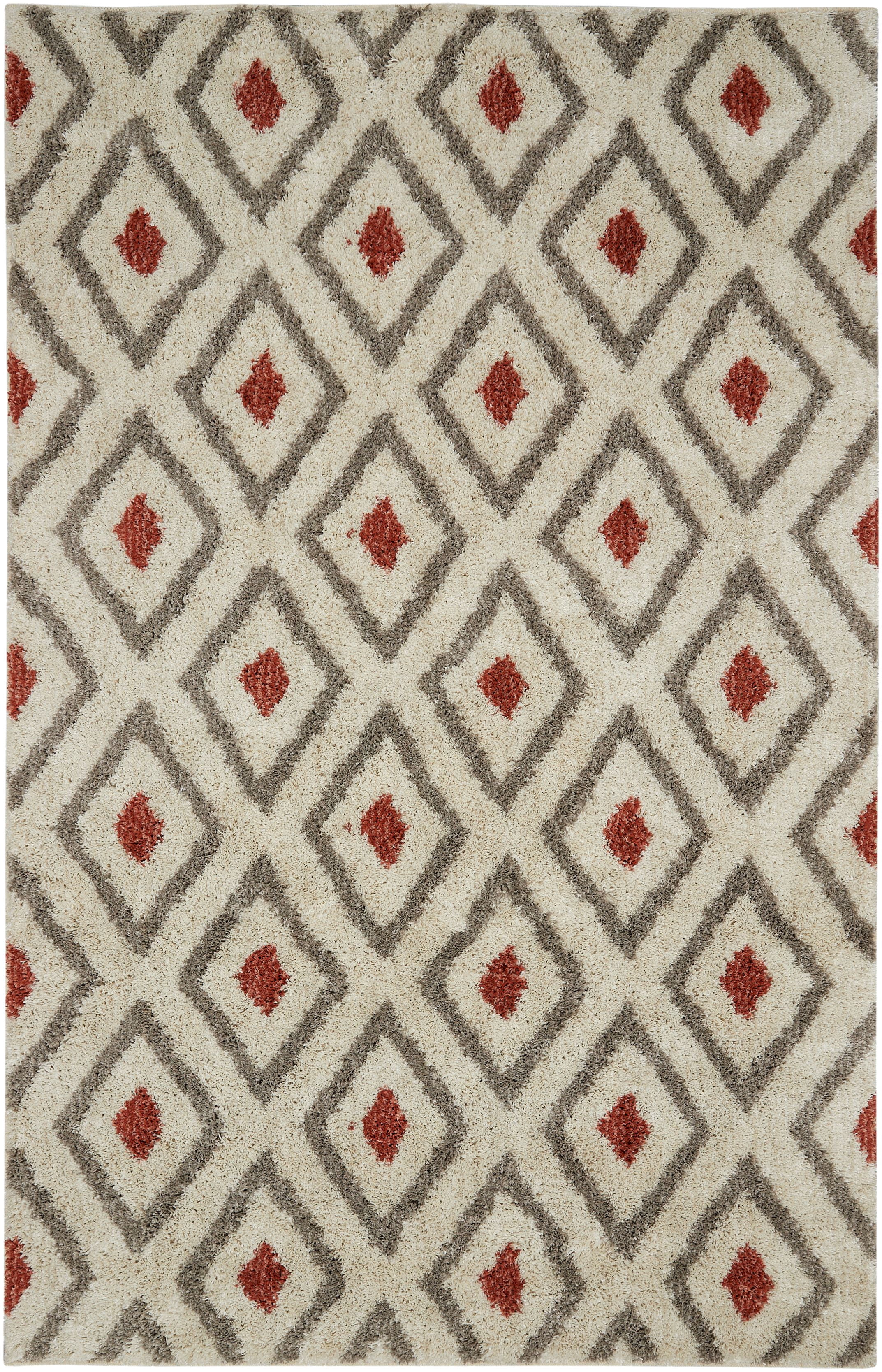 Mohawk Laguna Tribal Diamond Coral Area Rug, 5' x 8'