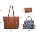 thumbnail image 2 of M Marco Women's Handbag 3pcs Set Fashion Tote Bag with Matching Satchel Bag and Wristlet, 2 of 6
