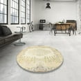 thumbnail image 3 of Ahgly Company Indoor Rectangle Traditional Golden Blonde Gold Persian Area Rugs, 2' x 5', 3 of 6
