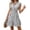 Gray, variant on gakvbuo Summer Dress For Women Mini Dress T-Shirt Dress High Waist Pleated Tunic Dress Ruffled Short Sleeve Tank Dress