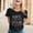 Black, variant on Auntie Is My Name Spoiling Is My Game Shirt For Women Funny Letter Print Tee Aunt Casual Short Sleeve T Shirt Casual Fit Top Rainbow Stripe Shirt Women's Loose Fit Tees Casual V Neck Women Casual