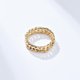 thumbnail image 5 of Anillo de cadena cubana de tejido doble con viento frío de Europa y Estados Unidos, joyería de mano con personalidad de nicho neutral sin género, 5 of 5